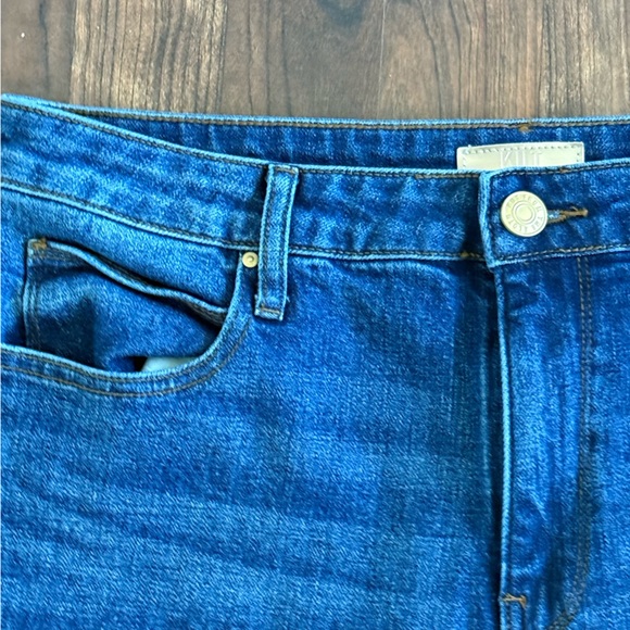 KUT FROM THE KLOTH Sienna Wide Leg Jean Size 12 Cuffed High Rise - Picture 3 of 8